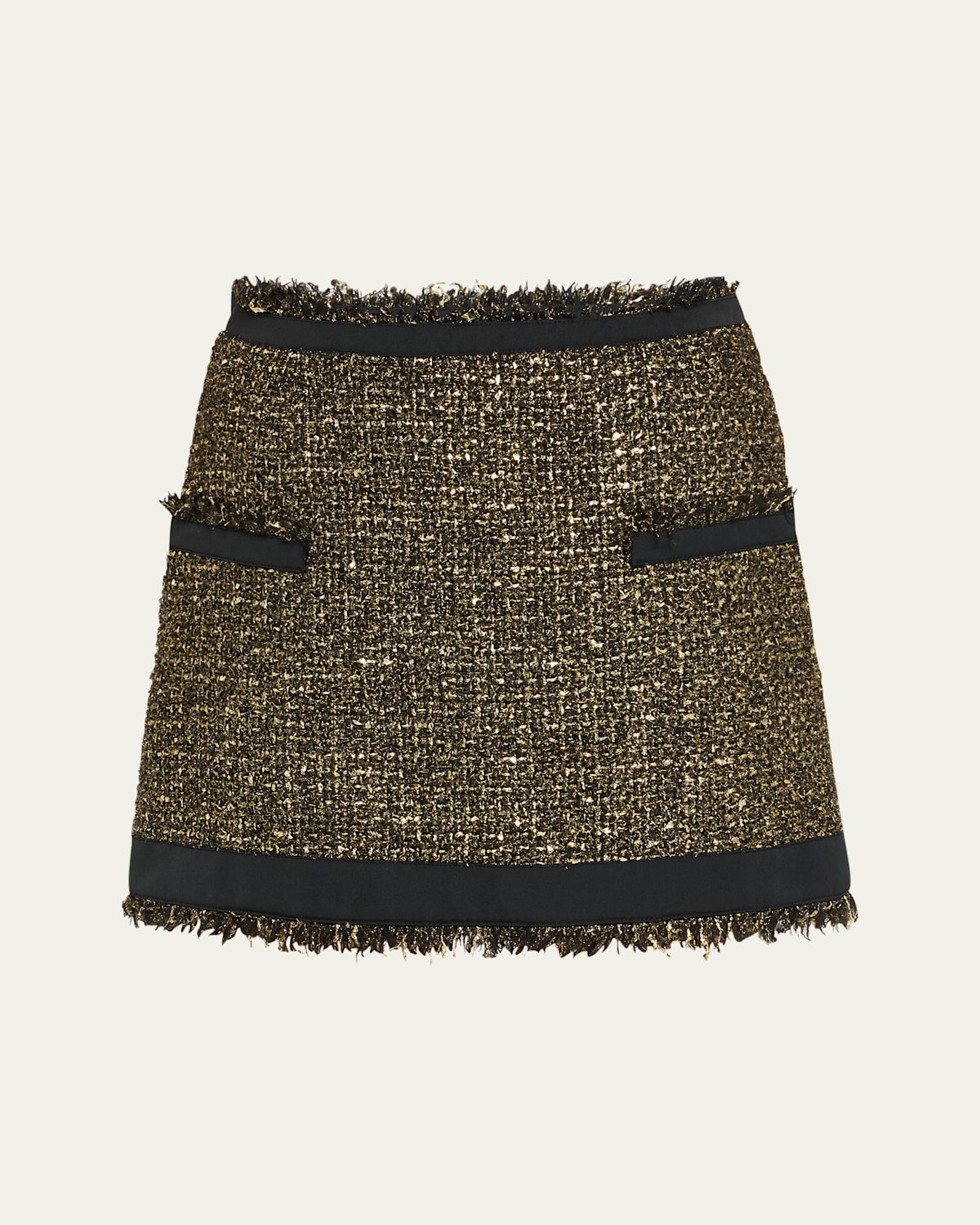 Ulla Johnson Aleena Sparkly Tweed Mini Skirt In Brown
