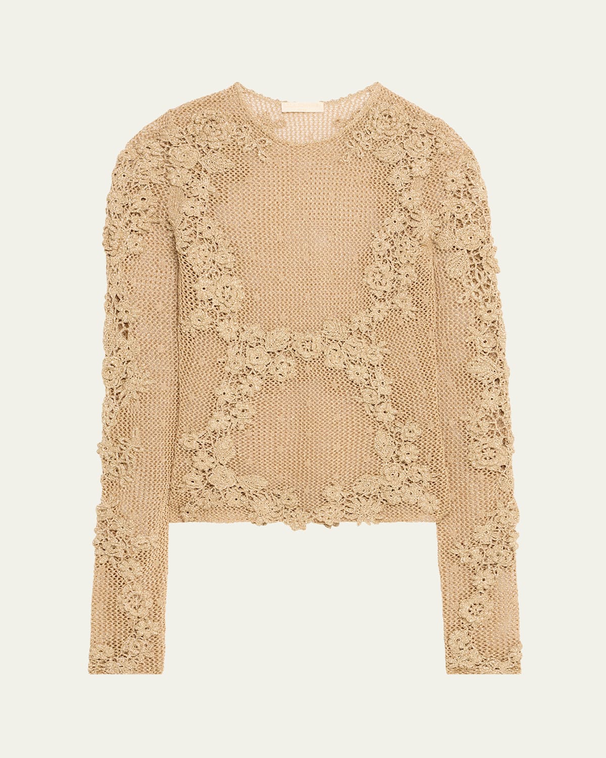Ulla Johnson Viola Crochet Knit Top In Neutral