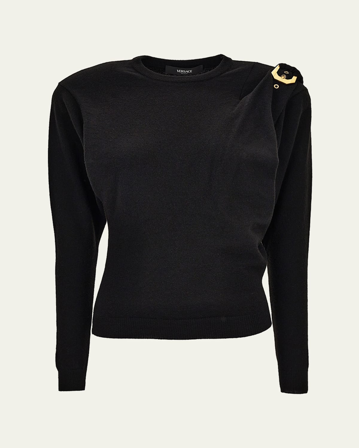 Versace Wool Knit Buckle Sweater