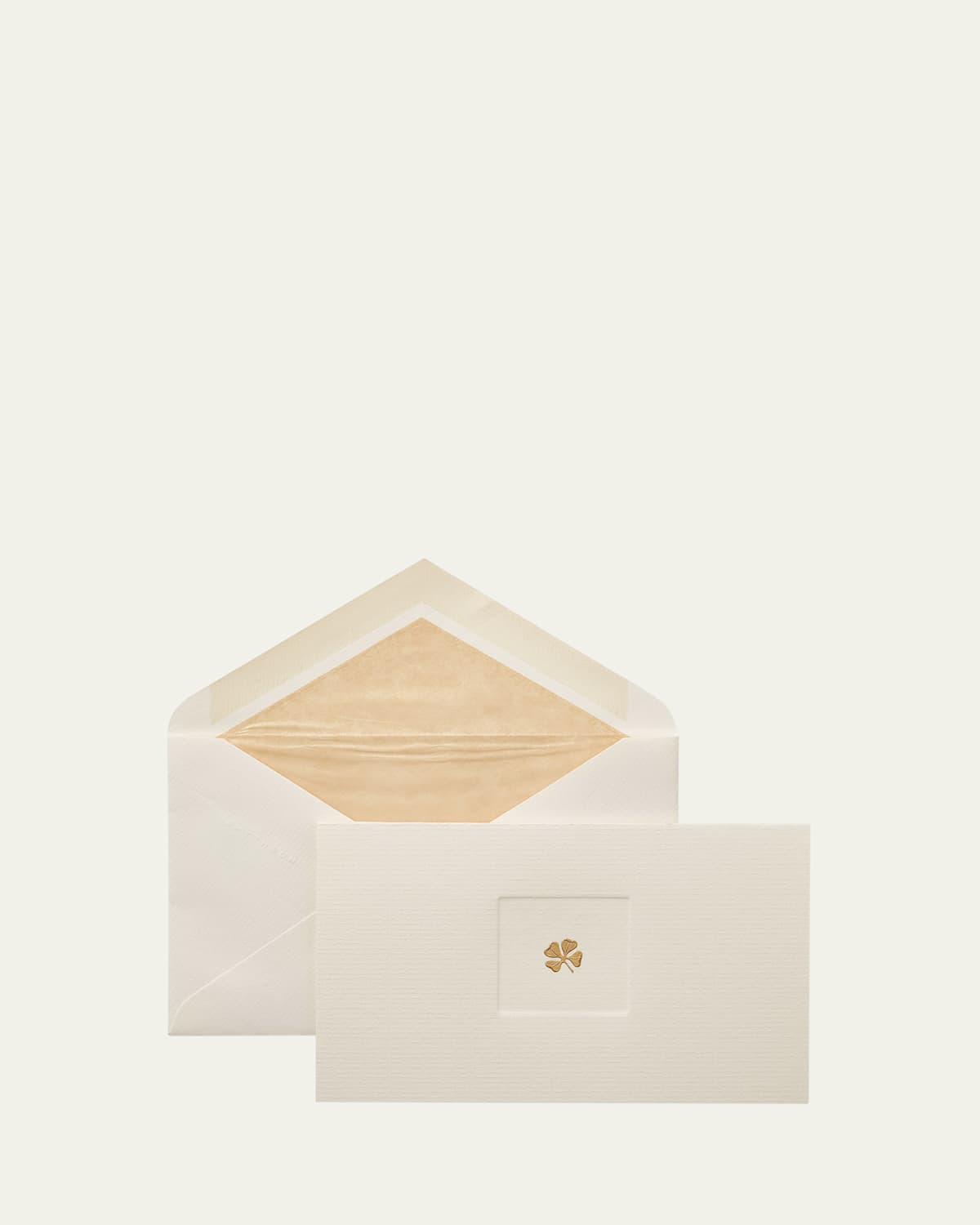Smythson Clover Icon Notelets In Neutral