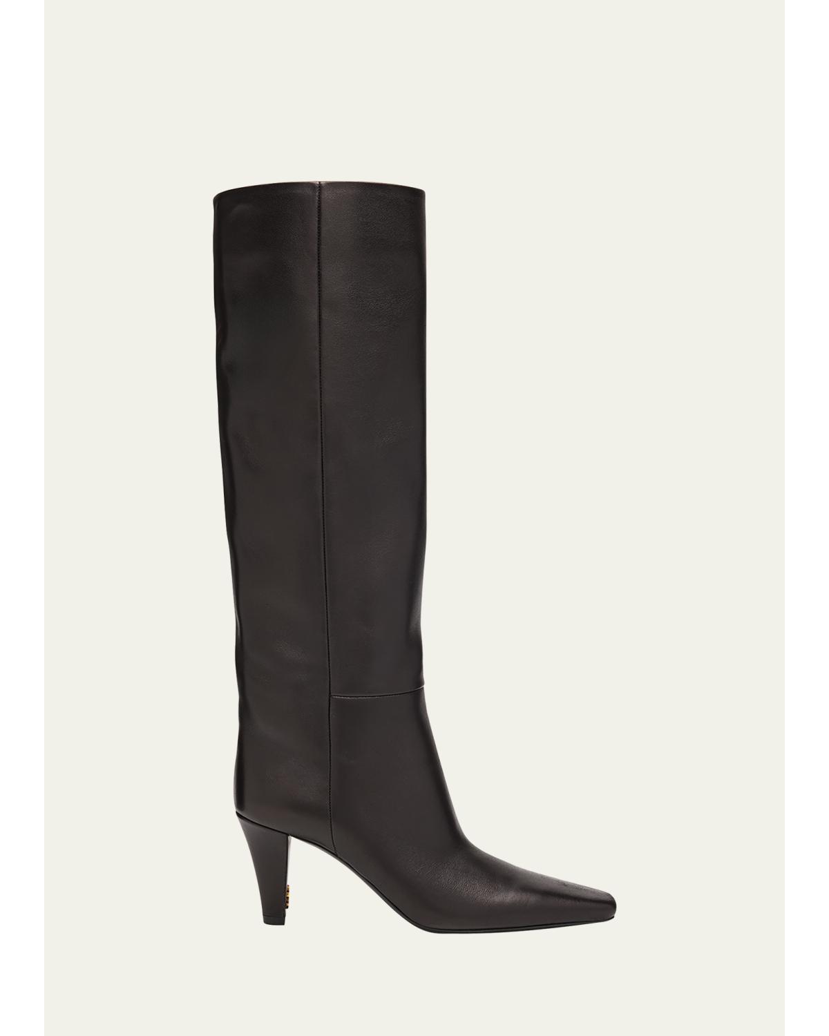 Jill Smooth Leather Knee-High Boots