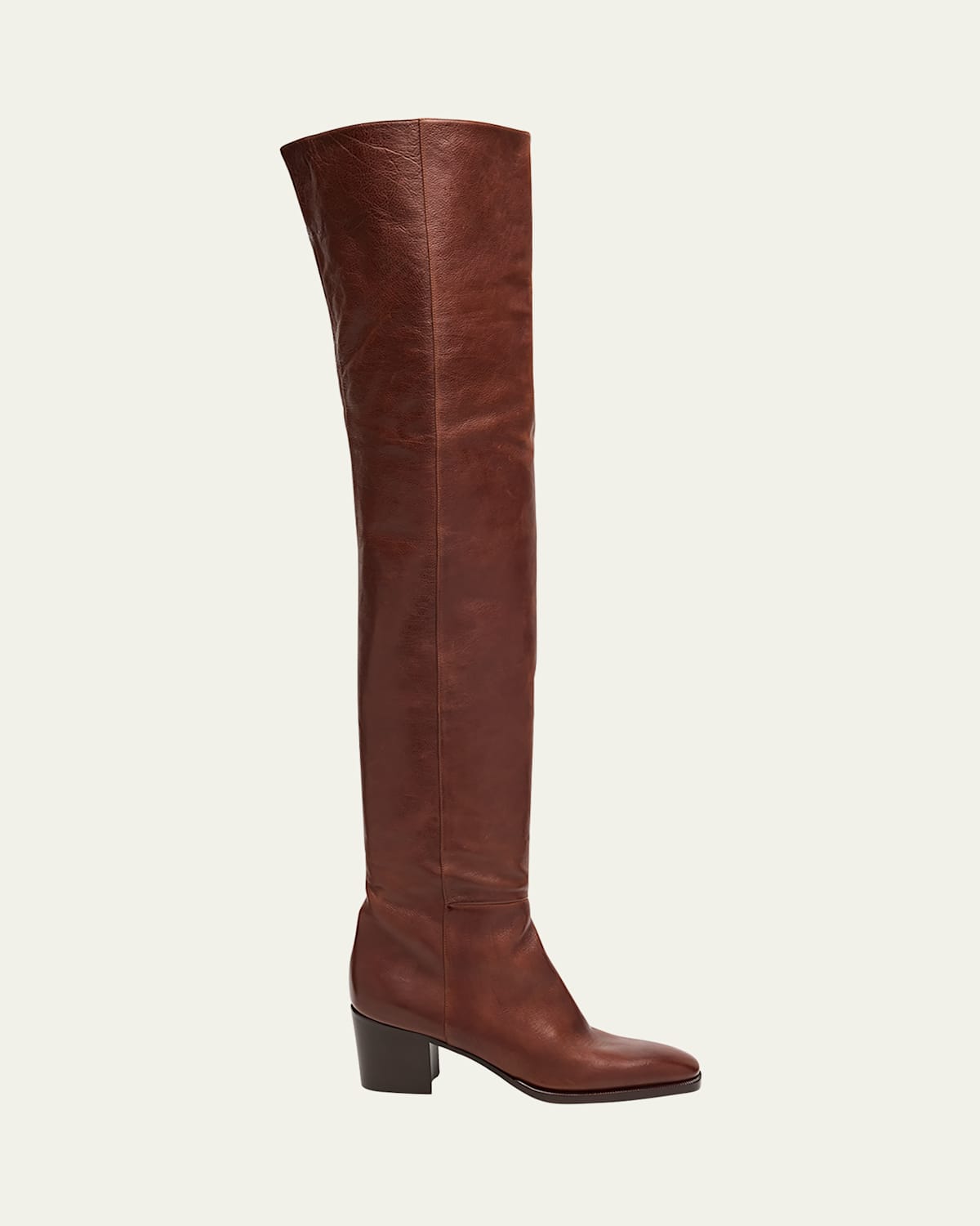 Saint Laurent Odeon Leather Over-the-knee Boots