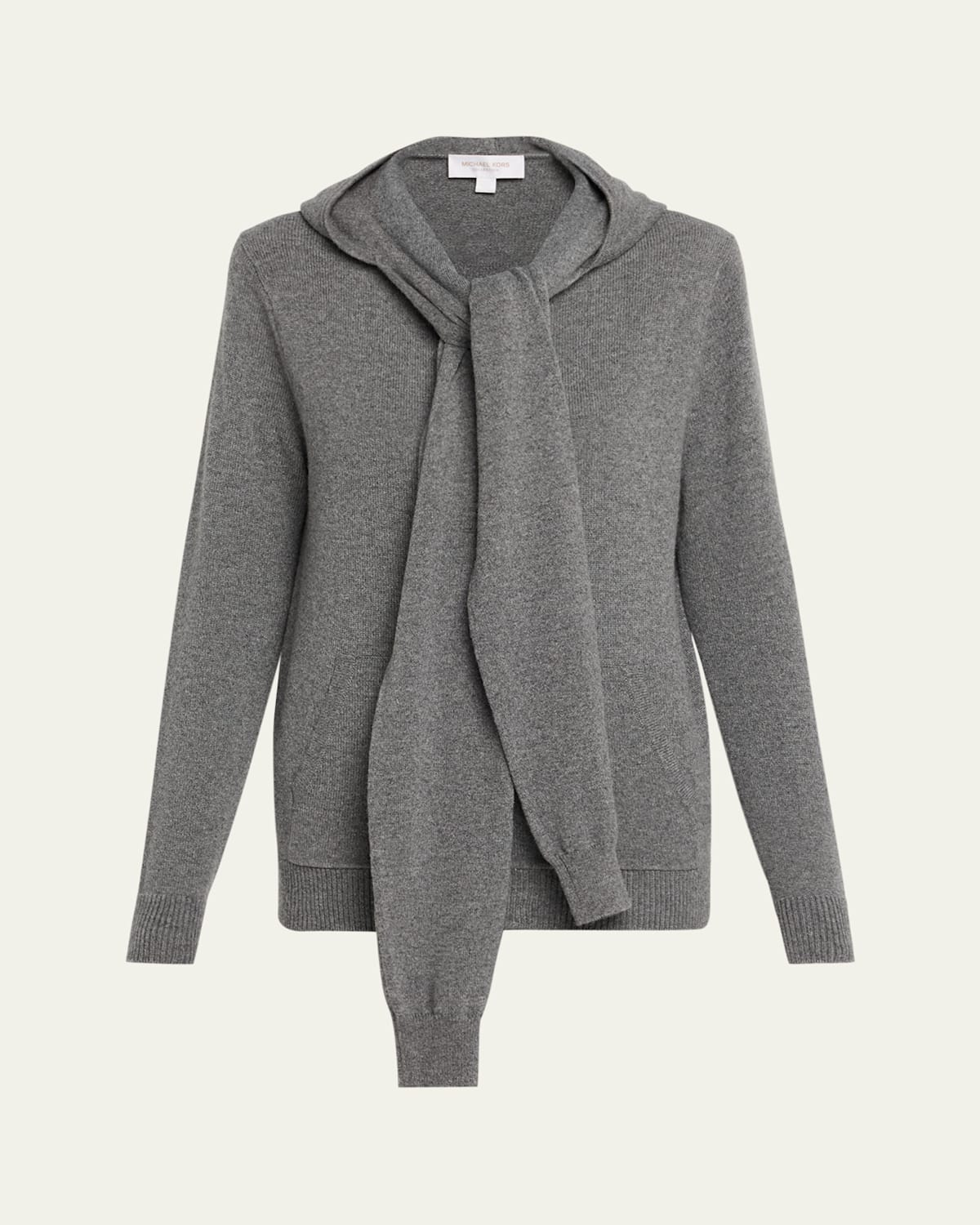 Michael Kors Cashmere Scarf Hoodie In Multi