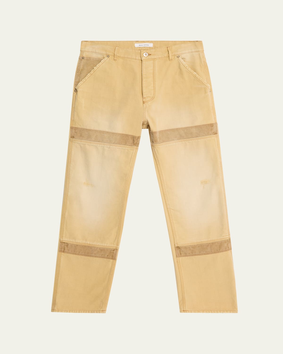 Wales Bonner Japanese Canvas Sierra Straight Trousers In Nude