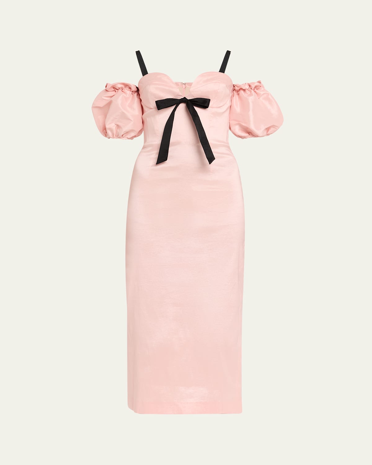 Stella Strapless Taffeta Midi Dress