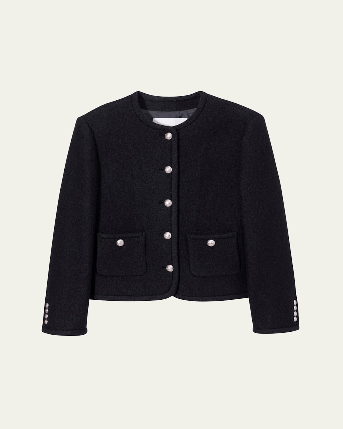 Dunst Tailored Tweed Jacket In Black