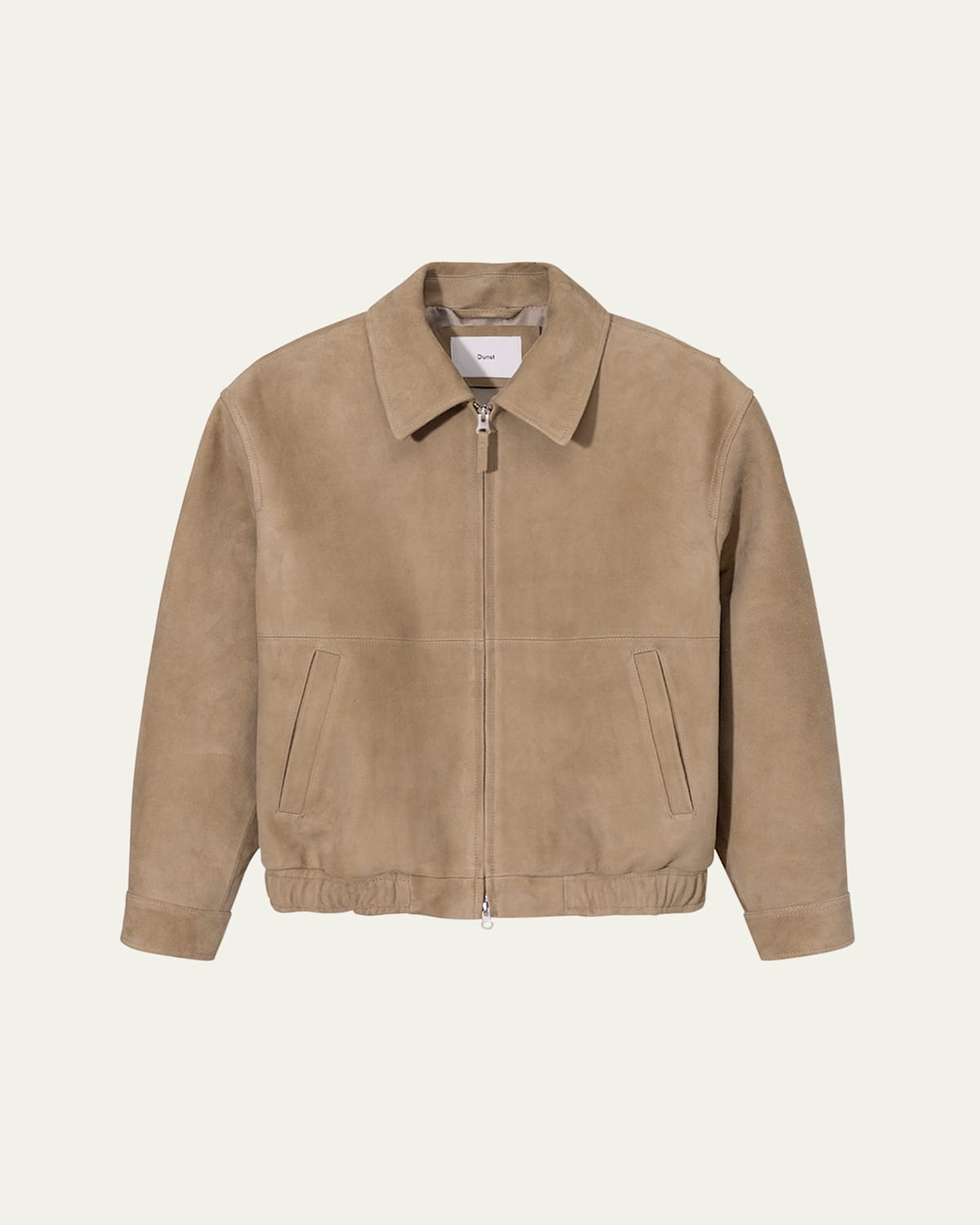 Dunst Unisex Suede Bomber Jacket In Sand