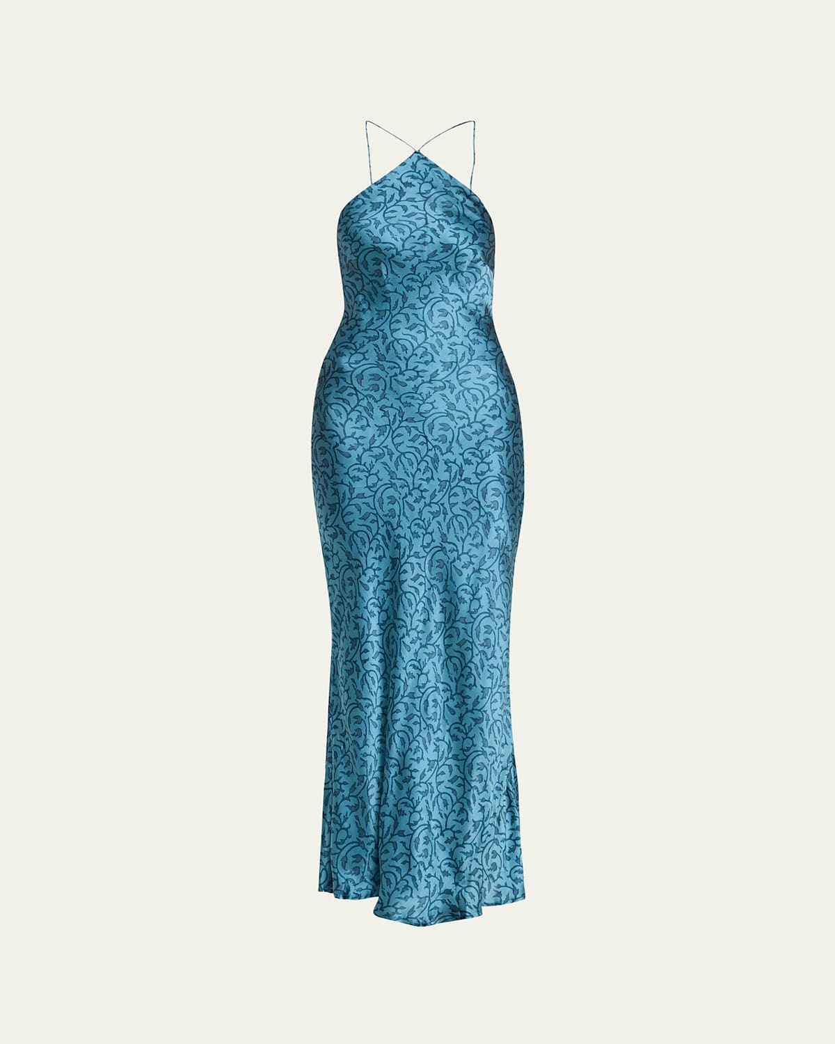 Hannah Artwear Elisa Silk Maxi Dress In Blue