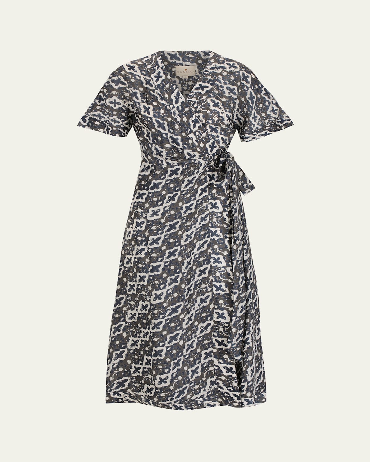 Clementine Pathway Silk Wrap Dress