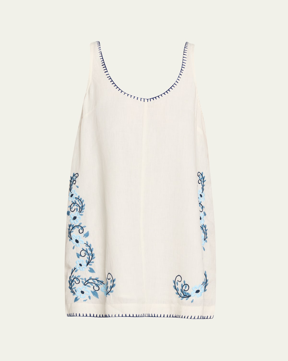 Hannah Artwear Sara Embroidered Linen Mini Dress