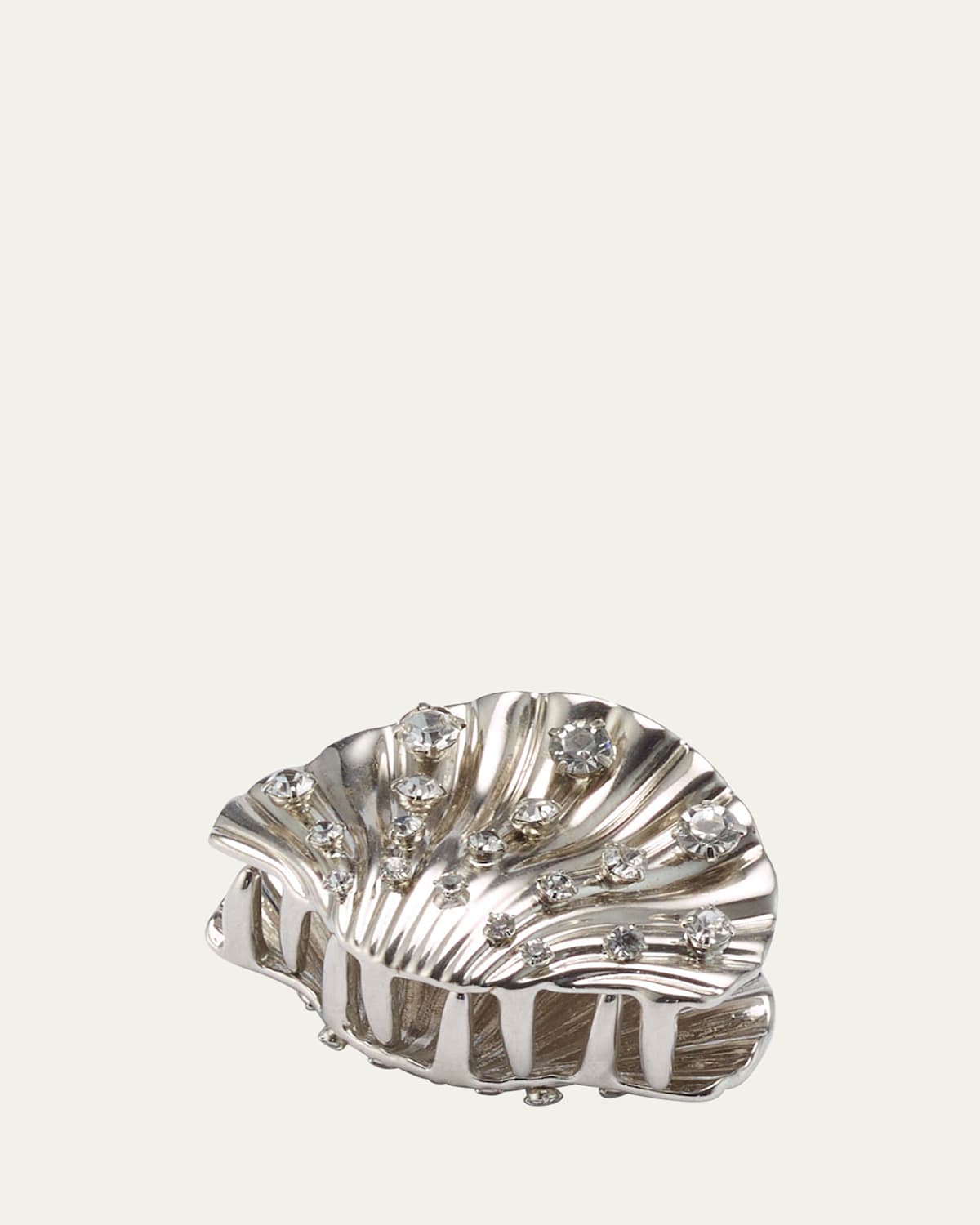Lelet Ny Crystal Mini Shell Claw Clip In Silver