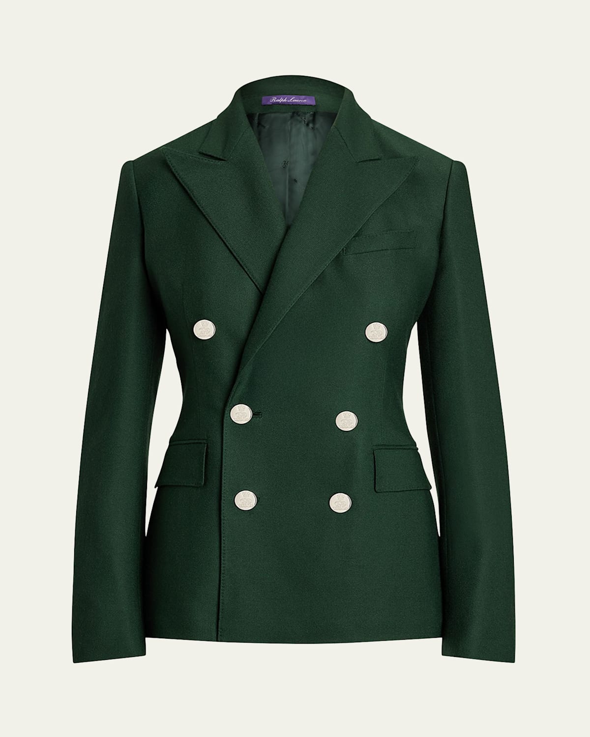 Ralph Lauren Camden Double-breasted Cashmere Jacket In Green