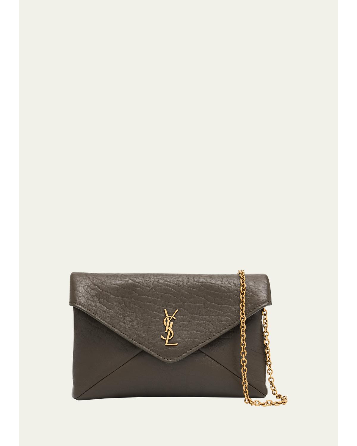 Small Grain Leather Pouch Shoulder Bag
