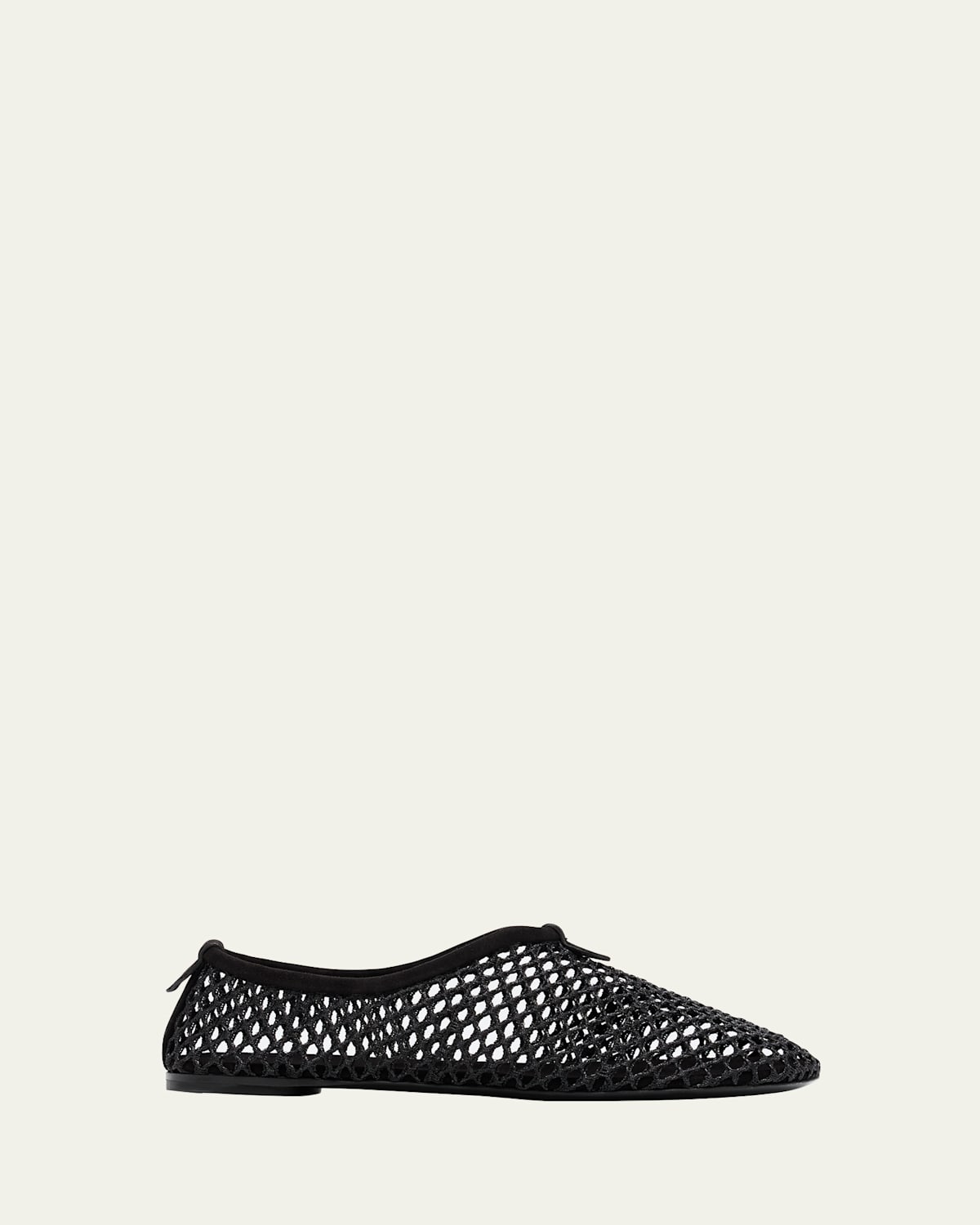 Loro Piana Floaty Fishnet Ballerina Flats In Black