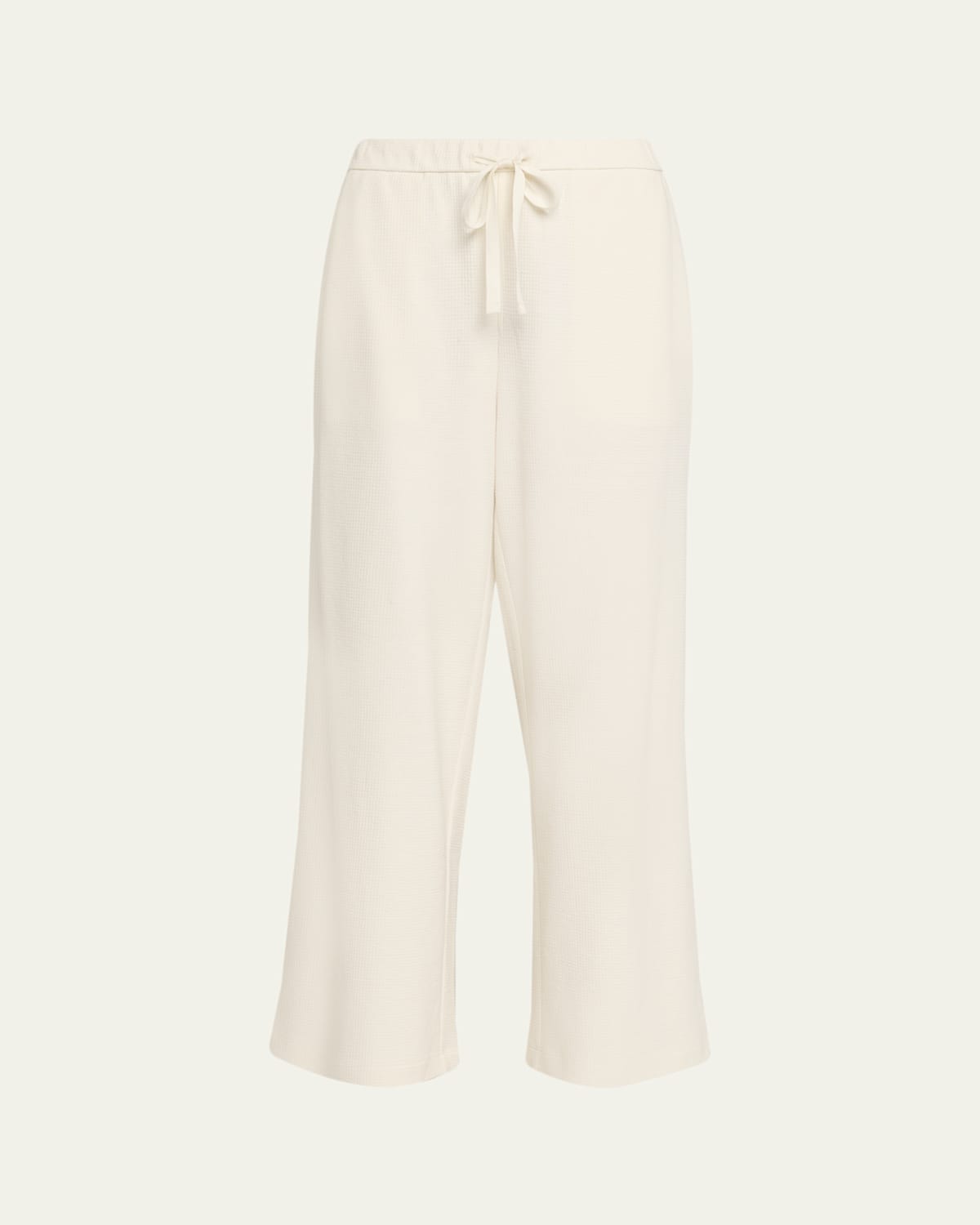 Eileen Fisher Straight-leg Waffle Double Knit Pants In Neutral