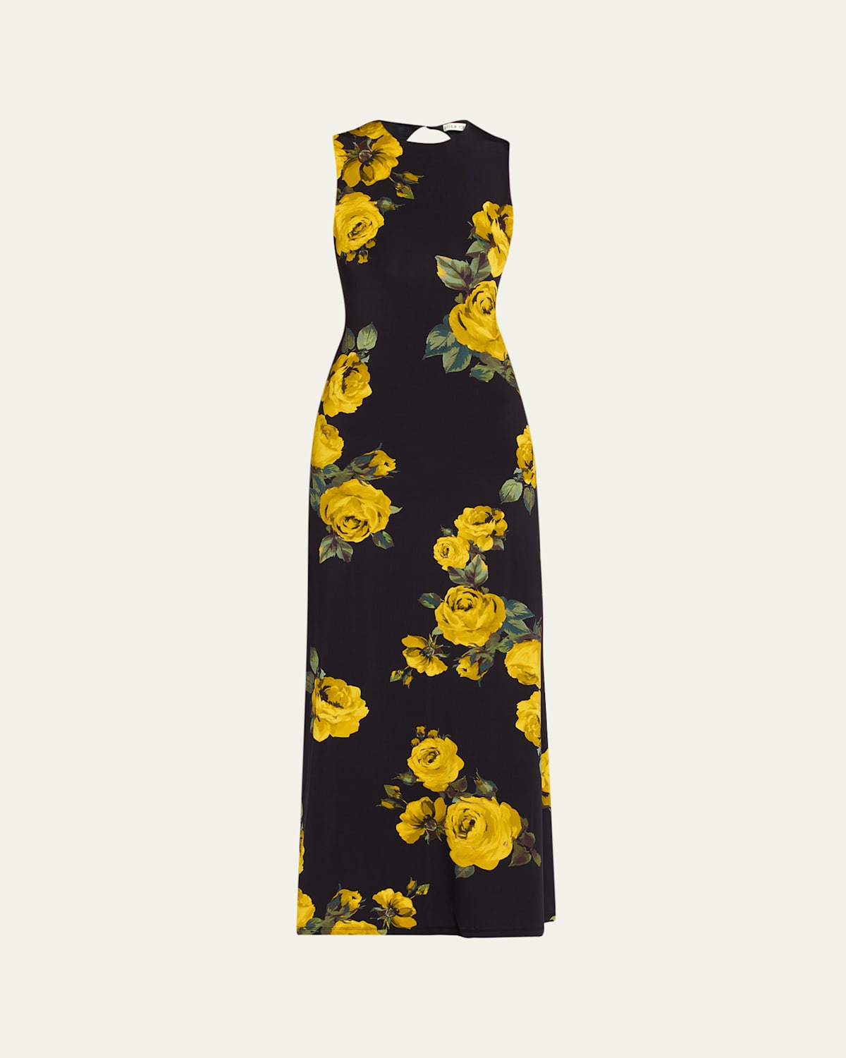 Alice And Olivia Delora Rosehips Open-back Sleeveless Maxi Dress In Multi
