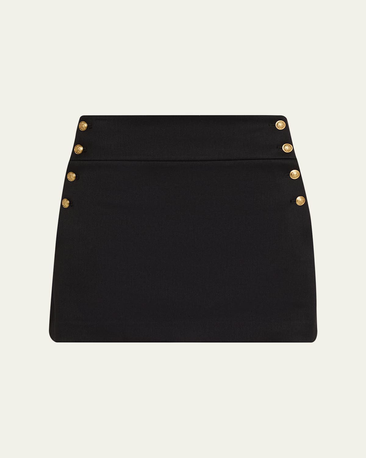 Alice And Olivia Narin Button Mini Skirt In Black