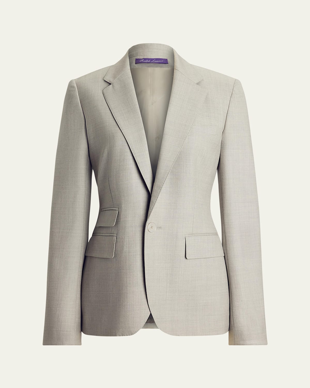 Ralph Lauren Russel Wool Single-breasted Jacket In Gray