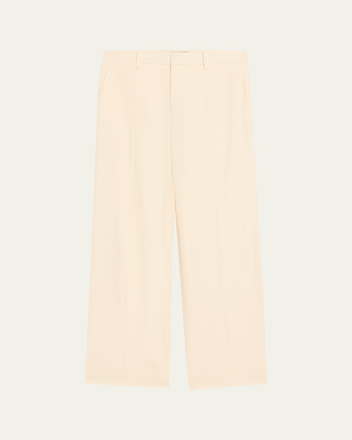 Ralph Lauren Corinne Straight-leg Wool Pants In White