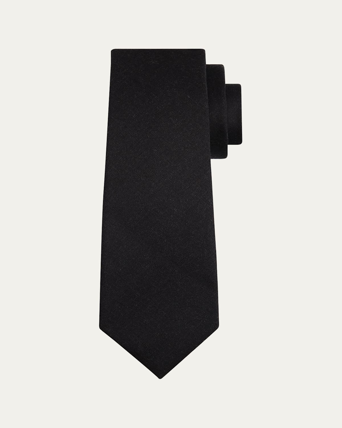 Kiton Men's Solid Wool 7-Fold Tie