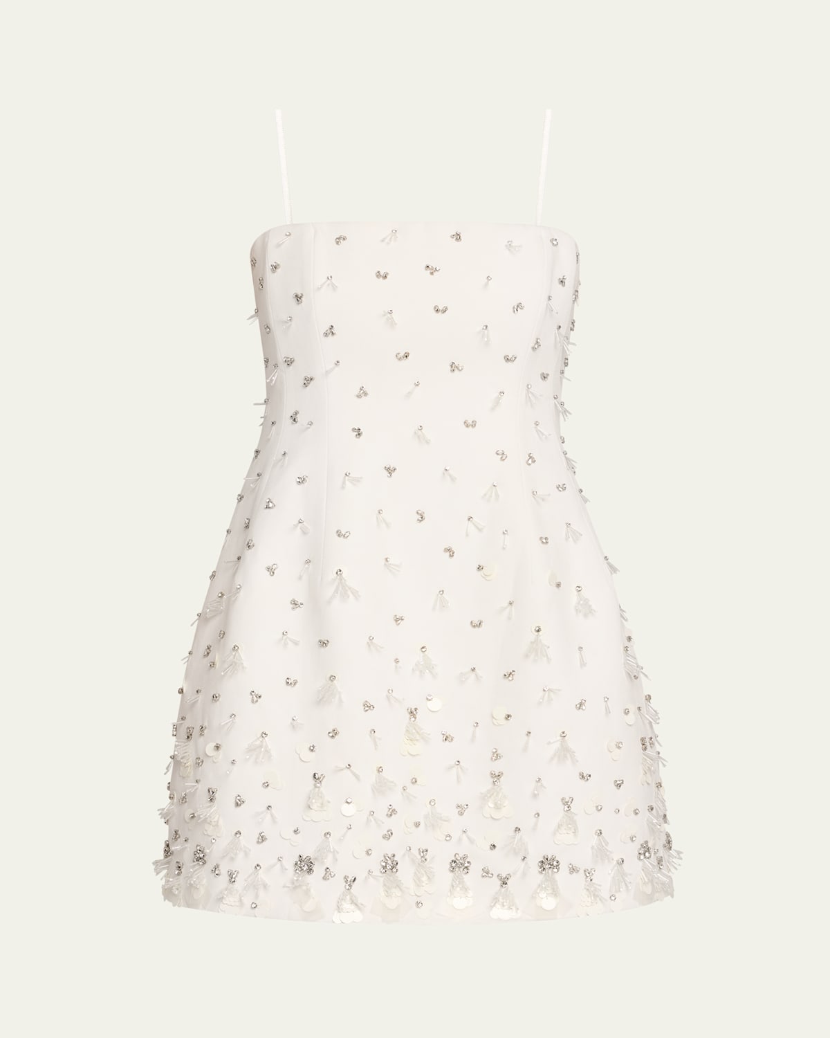 Simkhai Yasmin Strapless Embellished Bustier Mini Dress In White