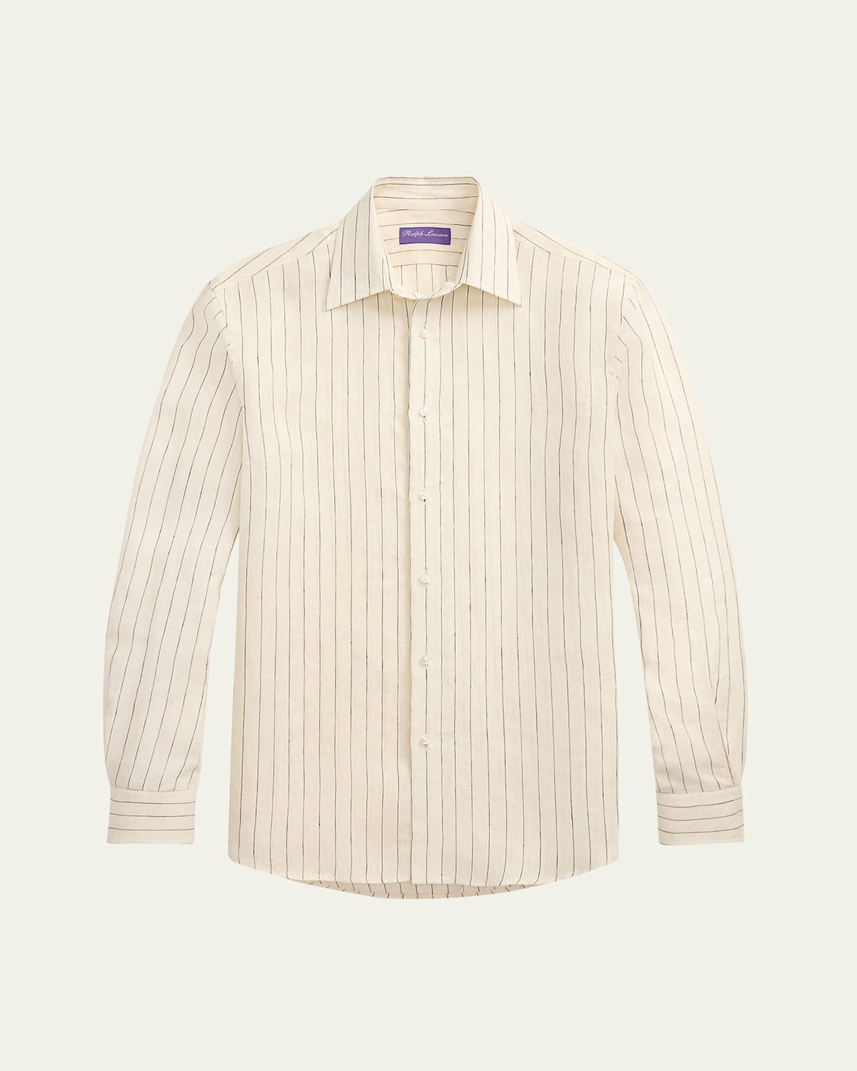 Ralph Lauren Men's Harrison Linen Thin Stripe Sport Shirt