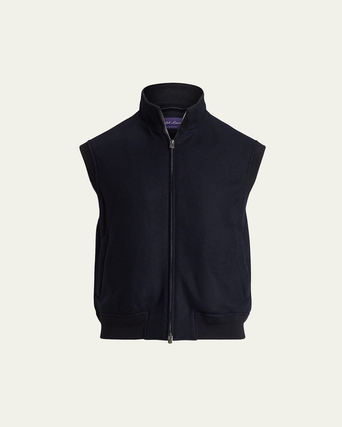 Ralph Lauren Purple Label Men's Felton Cashmere and Nylon Full-Zip Vest