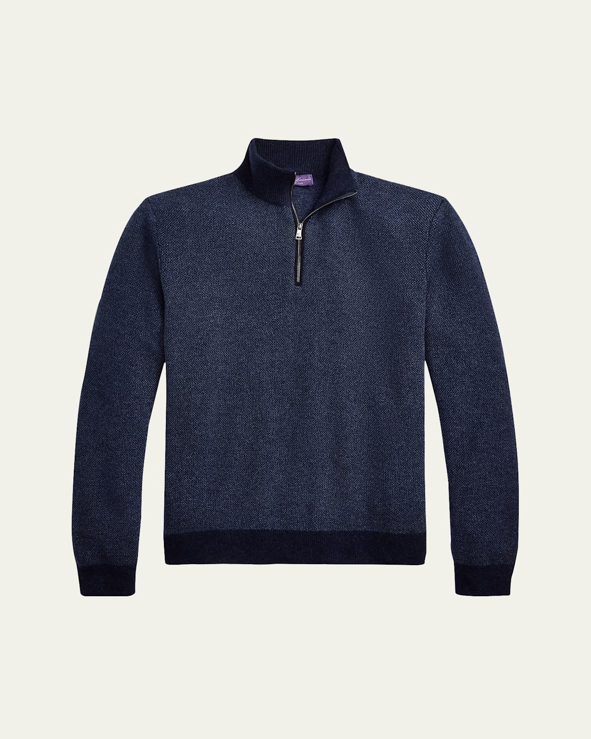 Ralph Lauren Men's Cashmere Half-zip Sweater In Blue