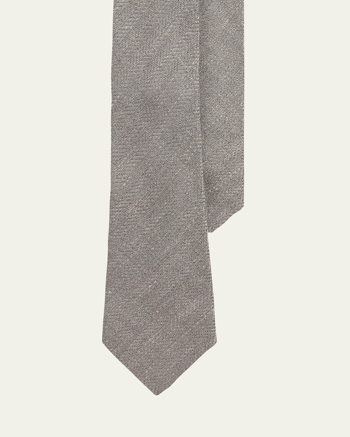 Ralph Lauren Men's Solid Textured Wool Tie In Gray