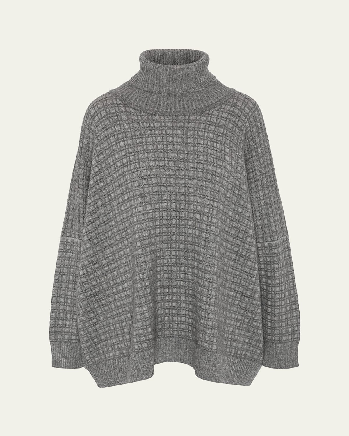 Eskandar Roll Neck Sweater (mid Plus Length) In Gray