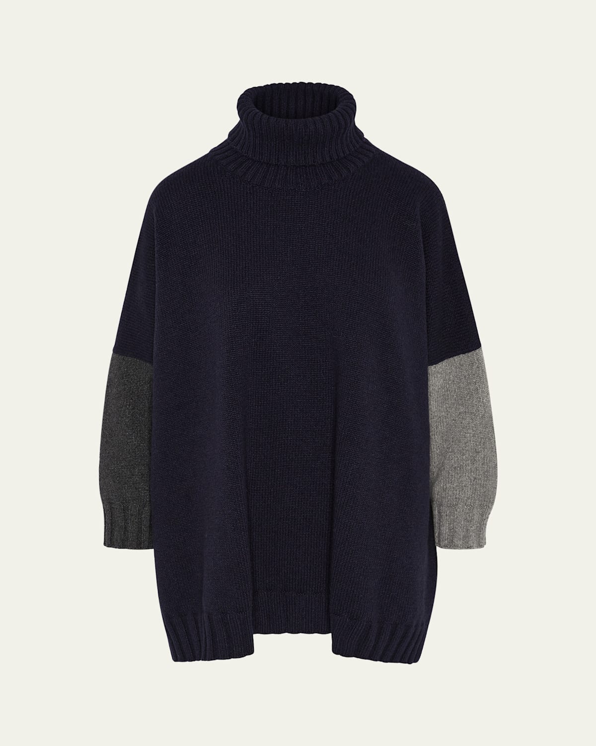 Eskandar Wide Roll Neck Sweater (long Length) In Black