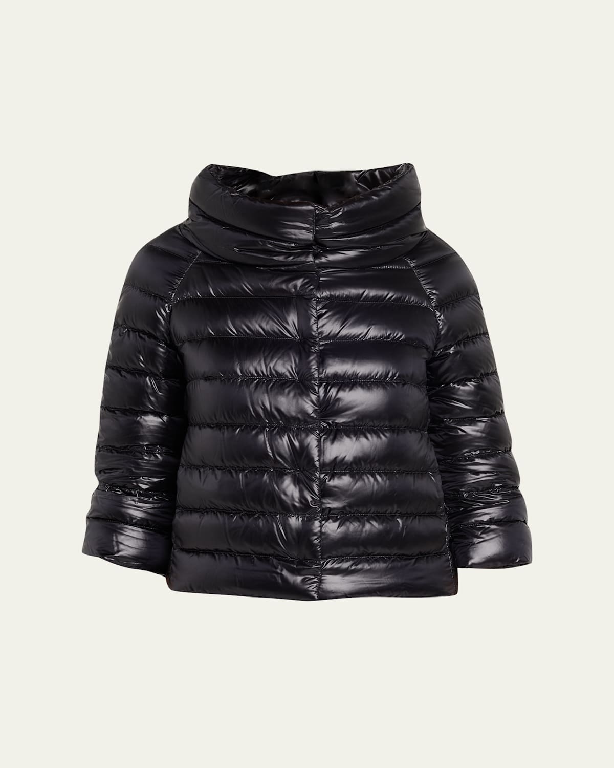 Herno Sofia Ultra-lightweight Down Bolero Jacket In Black