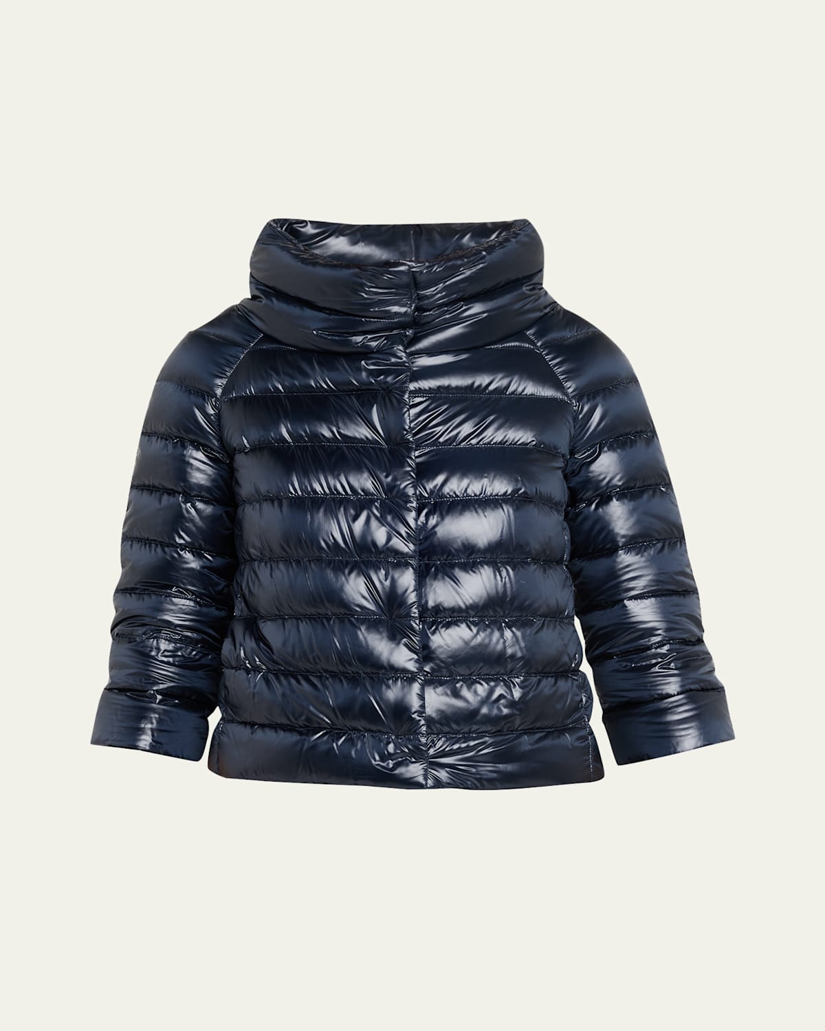 Herno Sofia Ultra-lightweight Down Bolero Jacket In Blue