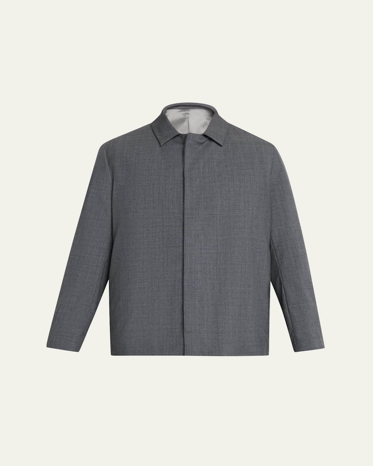 Knt Men's Wool Sharkskin Button-front Bomber Jacket In Animal Print