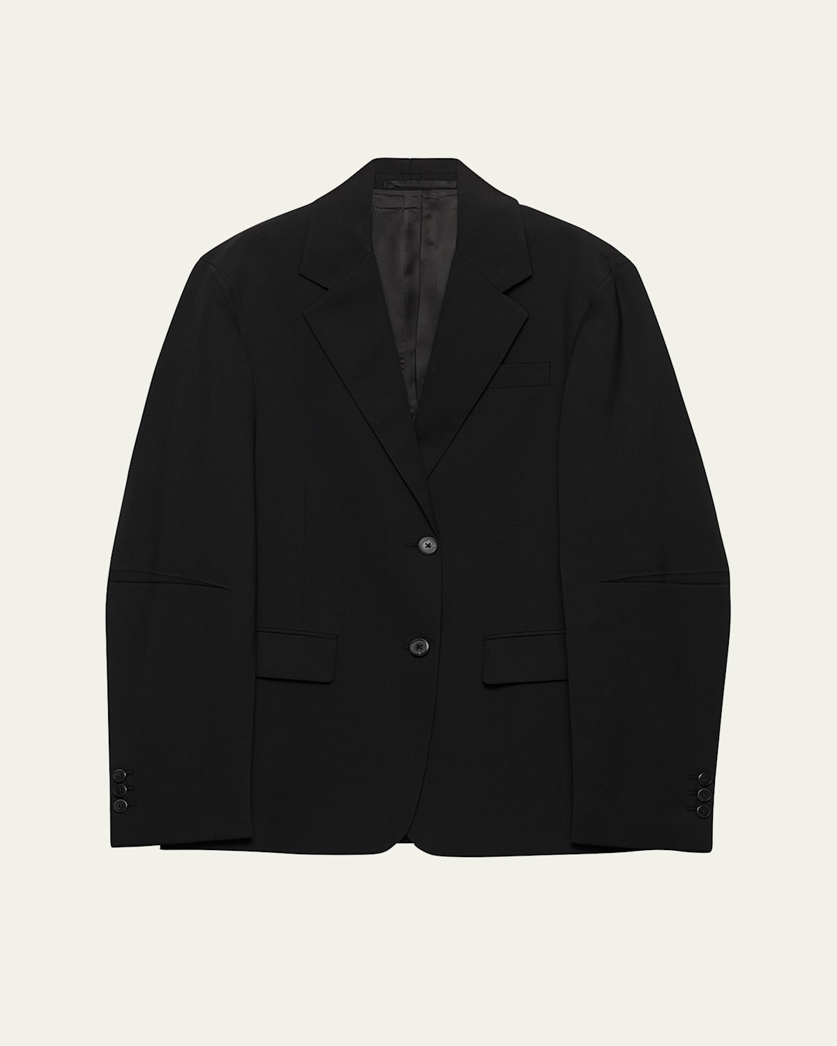 Prada Wool Superfine Blazer In Black