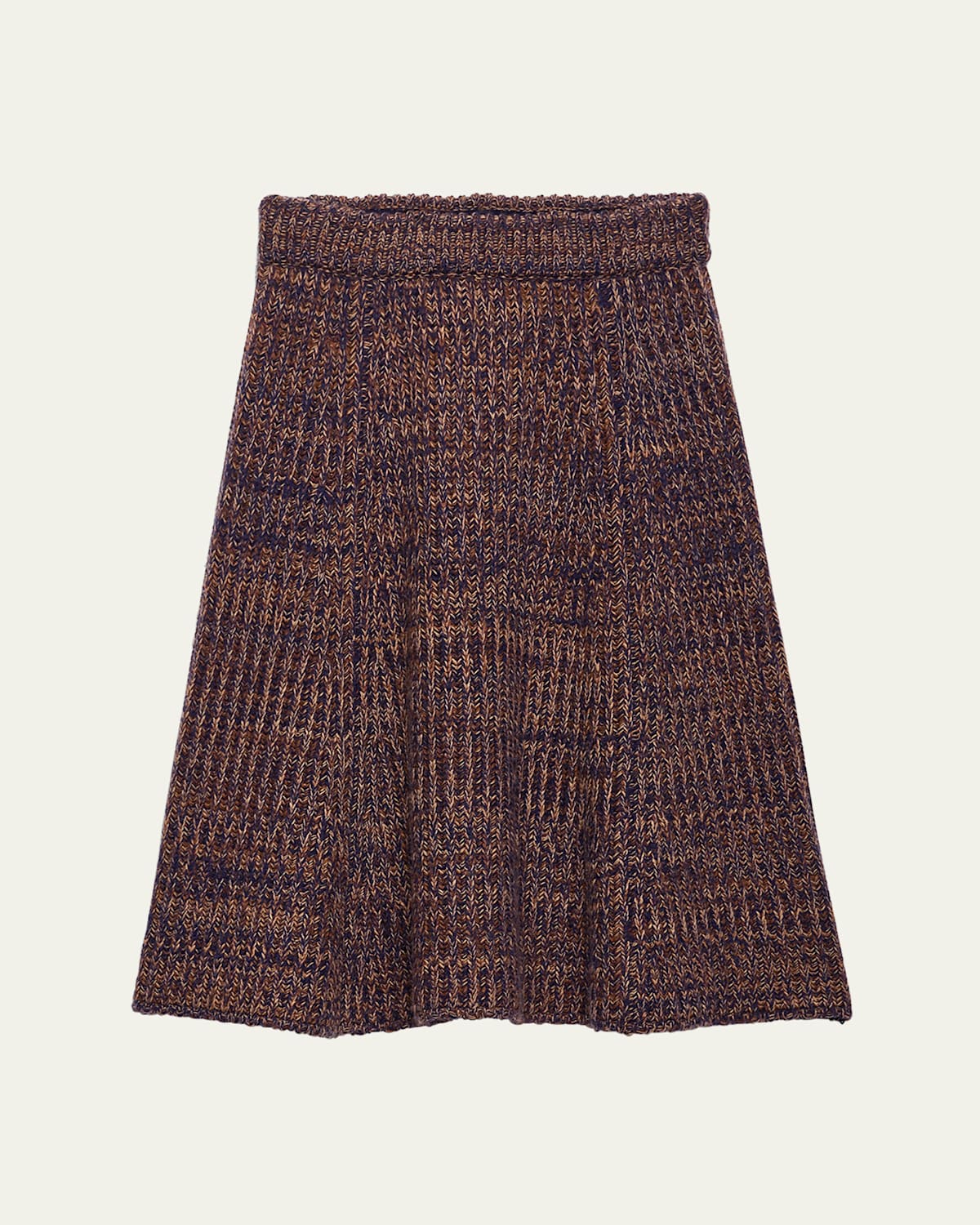 Prada Cashmere-wool Mouline Midi Skirt