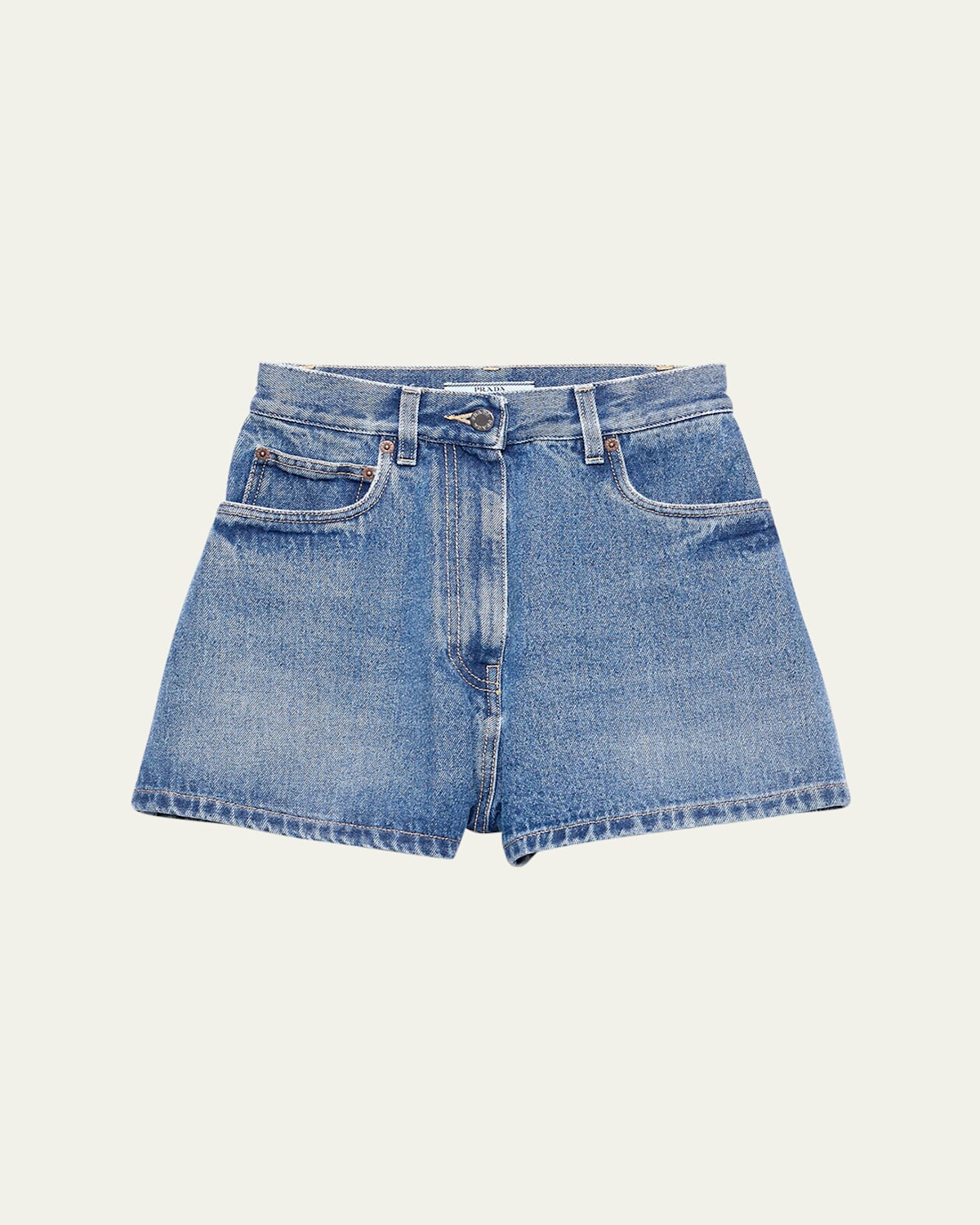 Prada Denim Jean Shorts In Blue