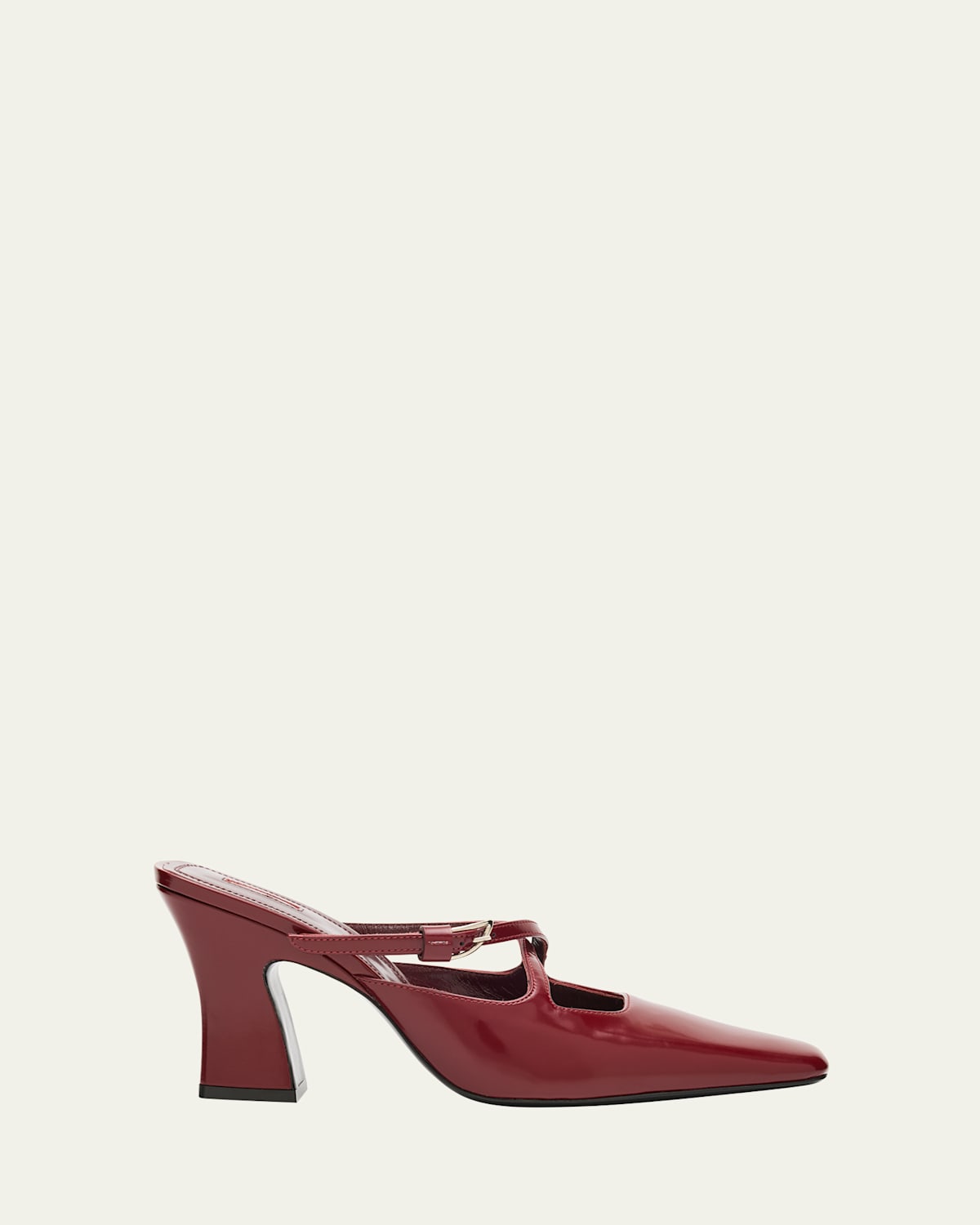 Nodaleto Nodstalgia Grace Patent Leather Mule Pumps In Animal Print