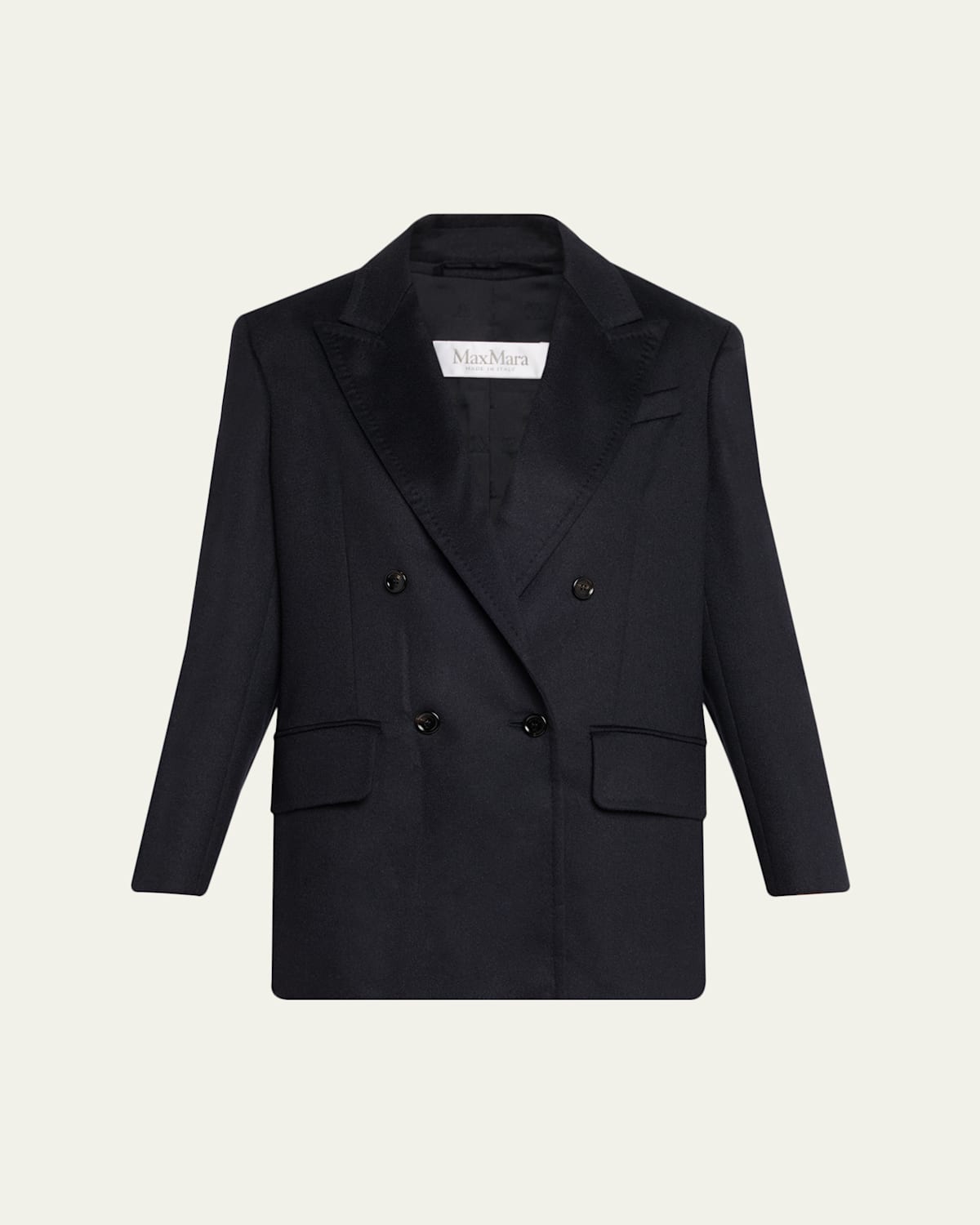 Max Mara Olimpia Double-breasted Wool Jacket In Blue