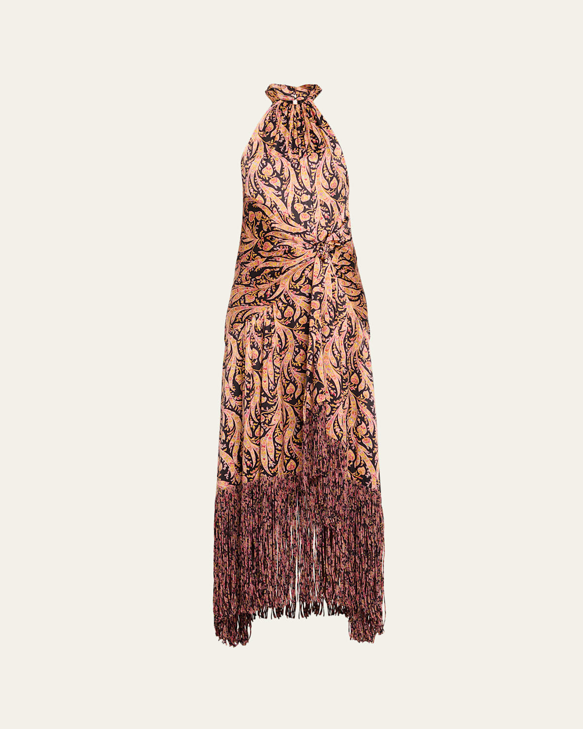 Teresa Charming Paisley Fringe Maxi Dress