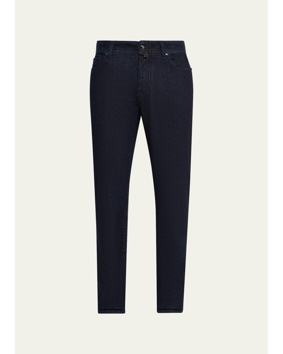 Men'S Bard Overdyed Dark Blue Denim Slim