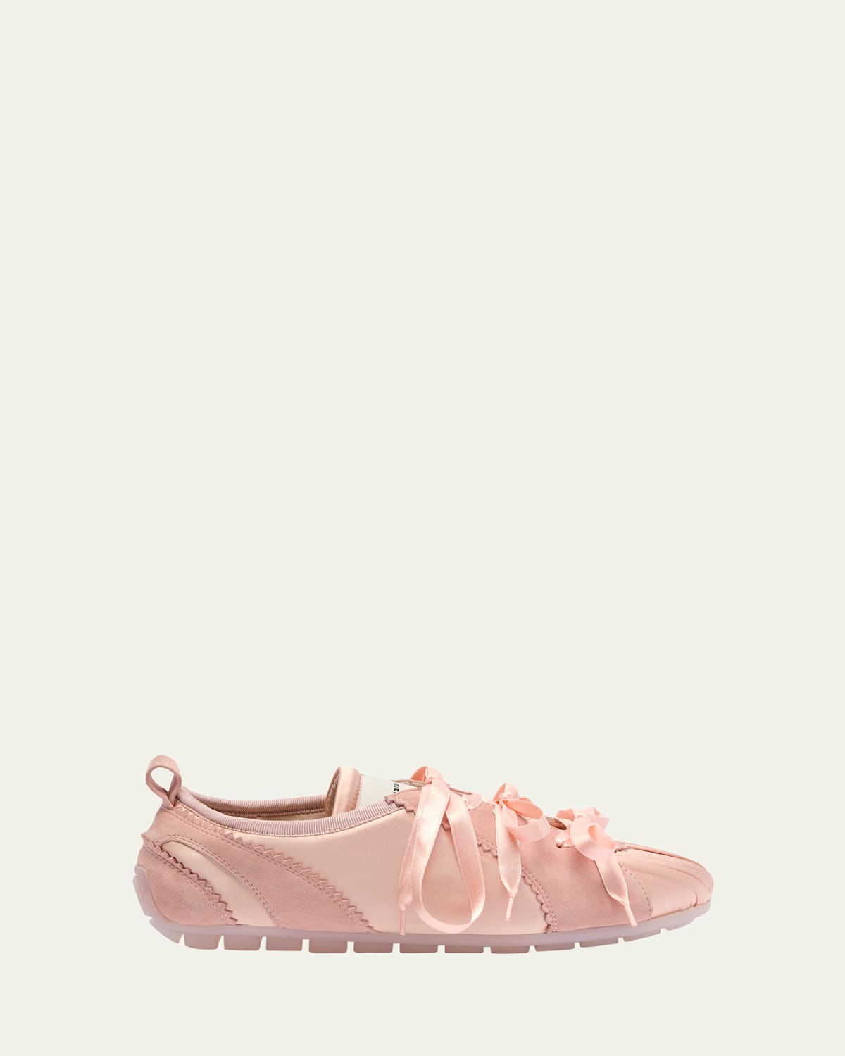 Simone Rocha Ribbon-tie Ballerina Sneakers In Pink