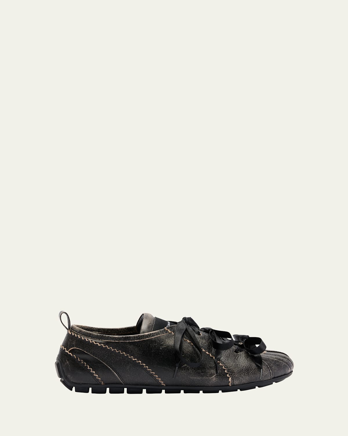 Simone Rocha Leather Ballerina Sneakers