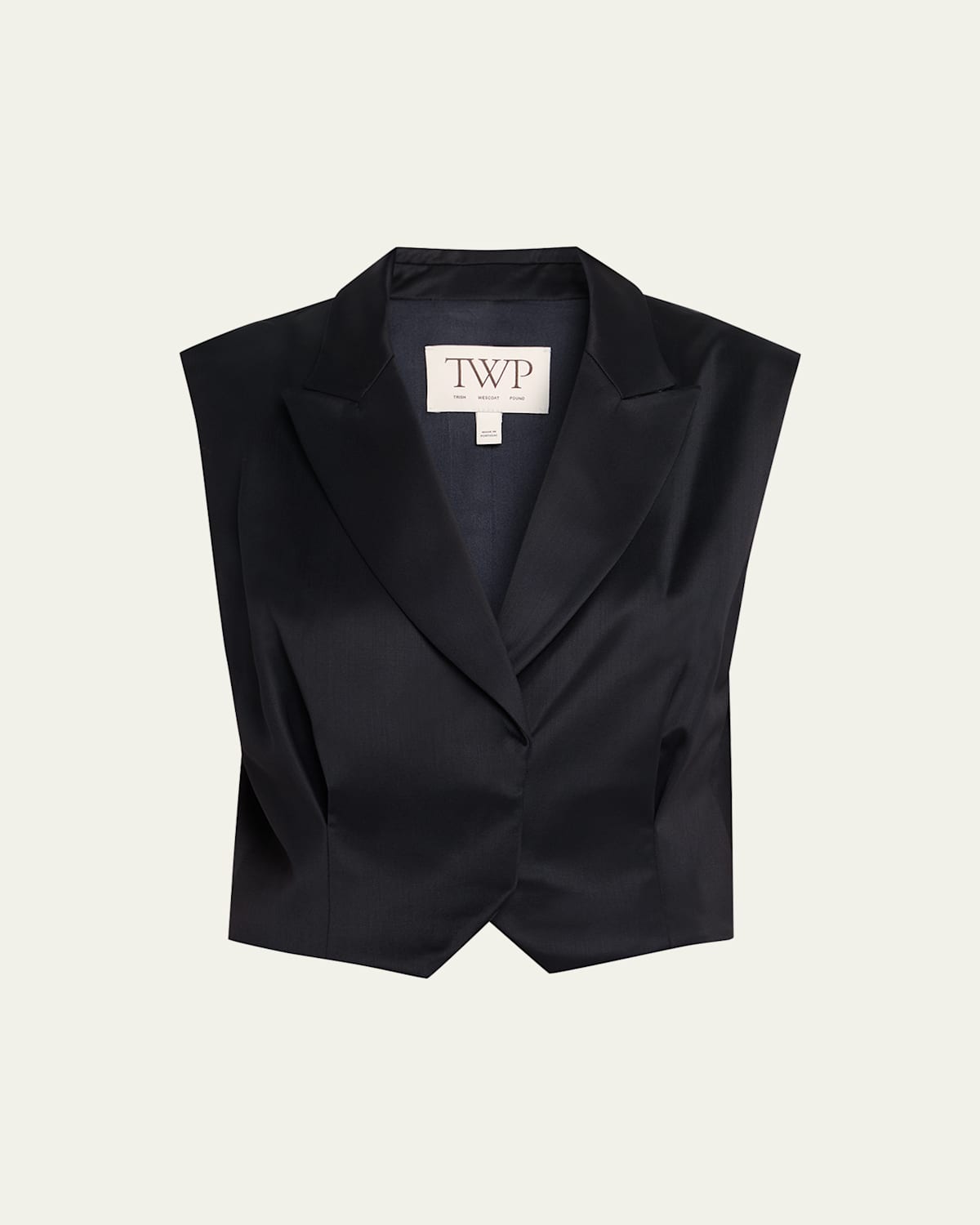 Twp Katie Satin-faced Wool Suit Vest In Blue