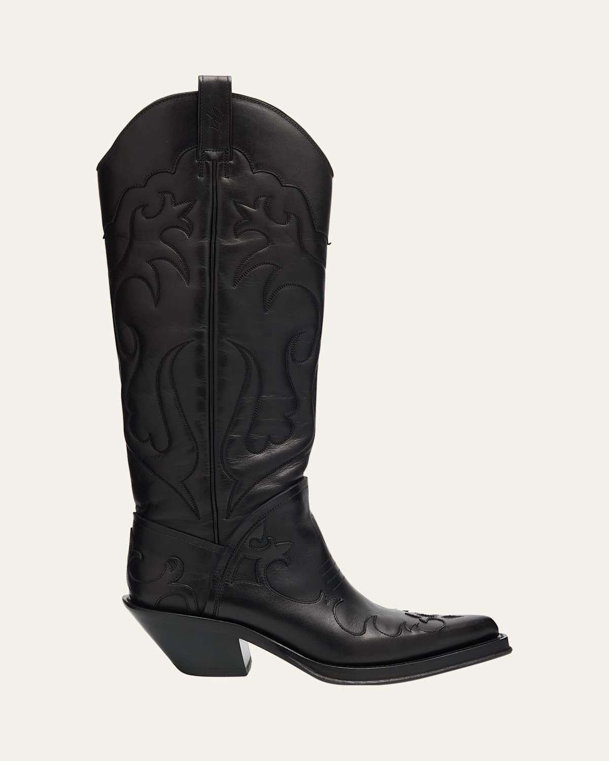 Gabriela Hearst Capitana Leather Western Boots In Black