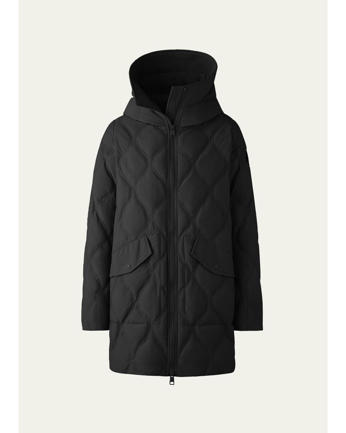 Alessia Hooded Down Quilted Coat