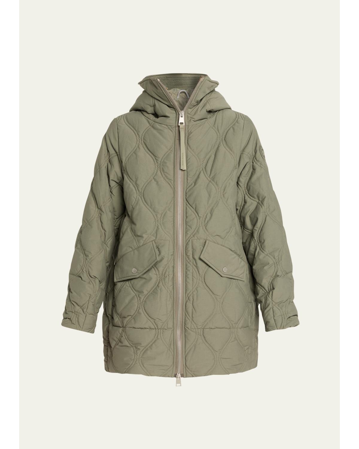 Alessia Hooded Down Quilted Coat