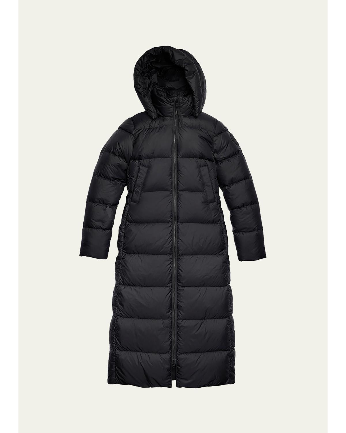 Mystique Long Down Puffer Jacket with Removable Hood