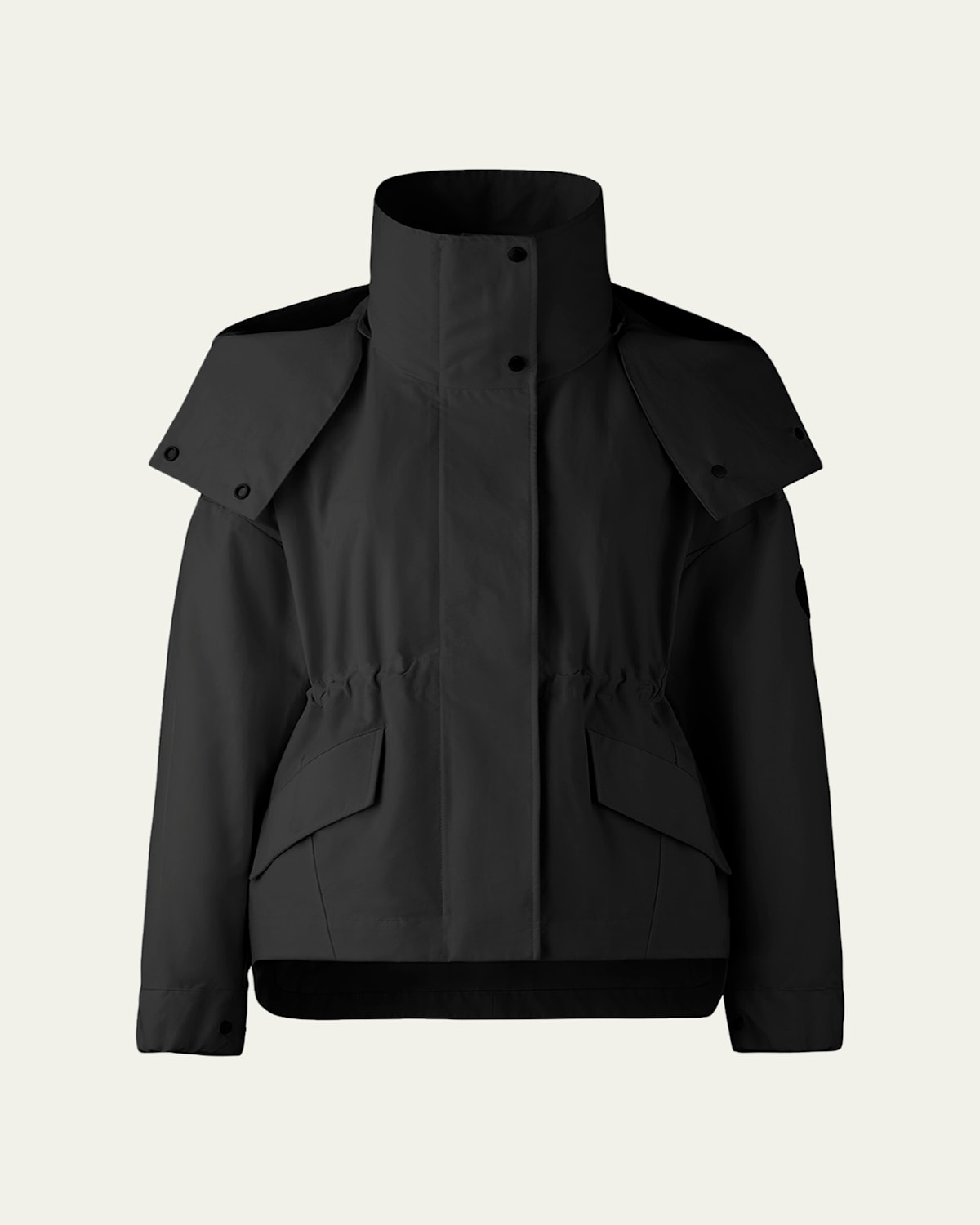 Canada Goose Olivine Oversized Jacket With Removable Hood In Black