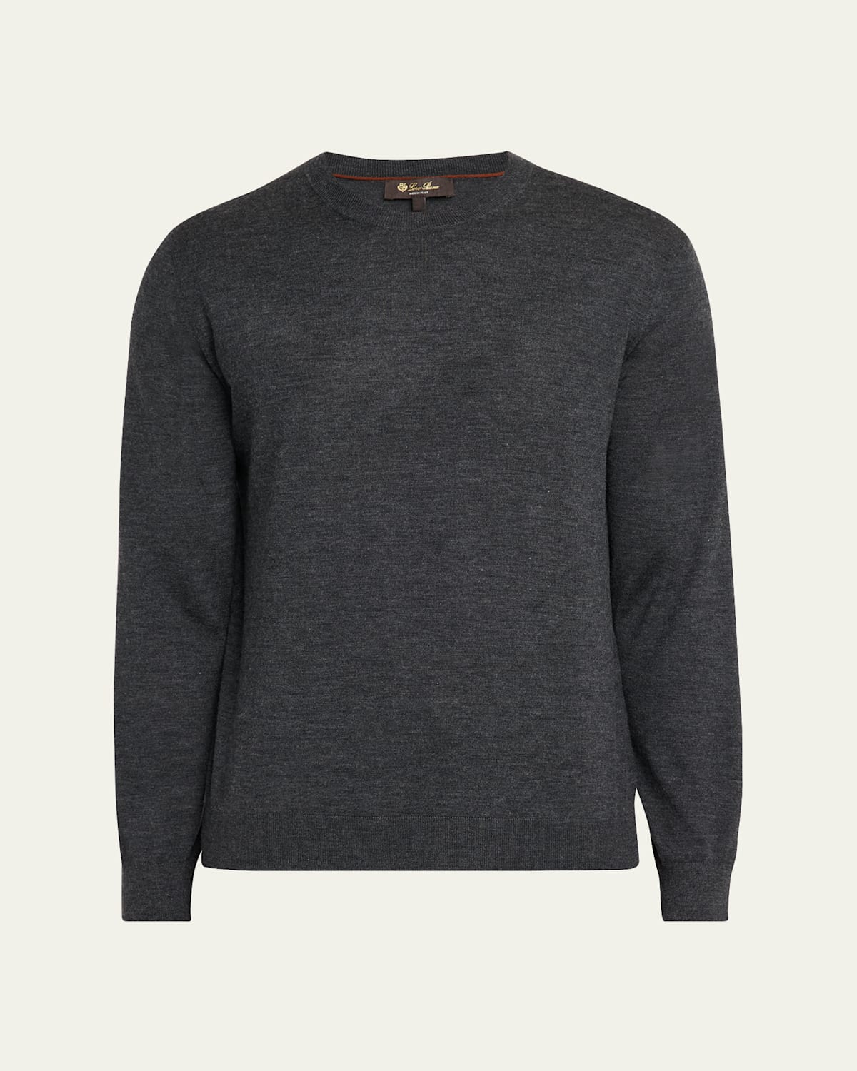 Loro Piana Men's Sottile Wool, Silk And Cashmere Crewneck Sweater In Black